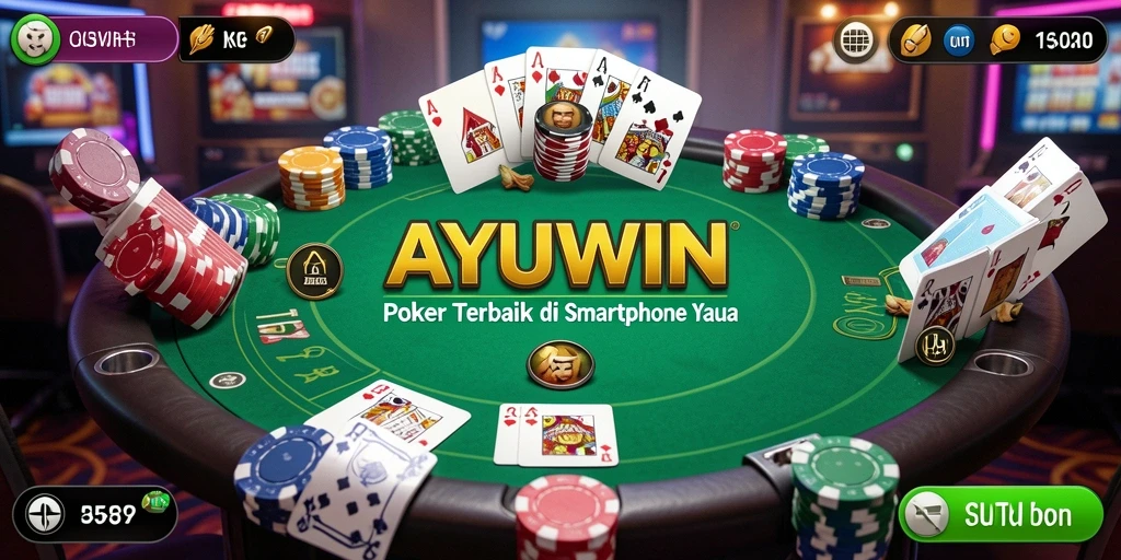 Tangkapan layar AYUWIN menampilkan gameplay Poker yang seru dan menantang.