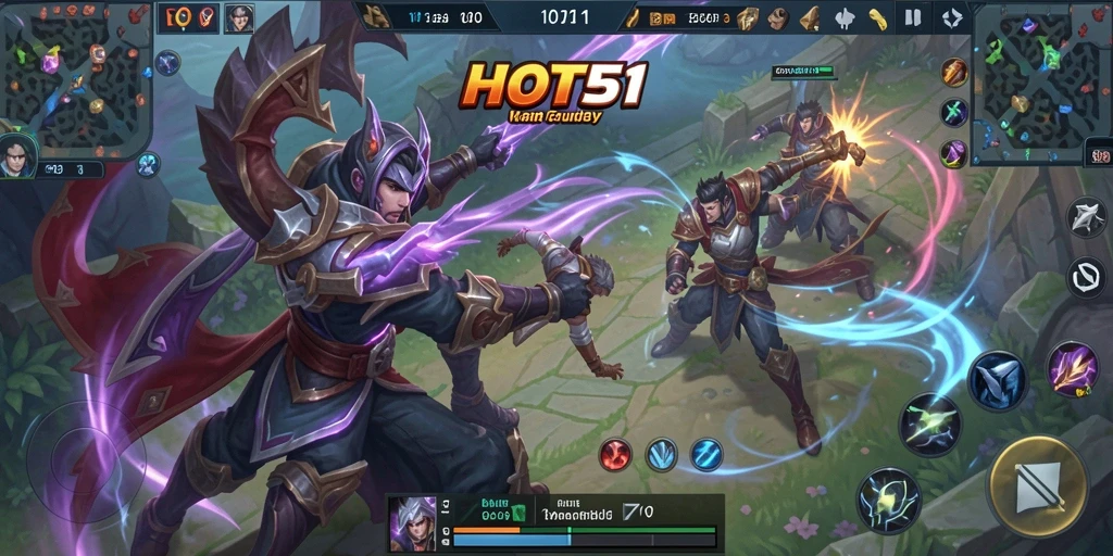 Tampilan gameplay HOT51 yang intens dan penuh aksi.