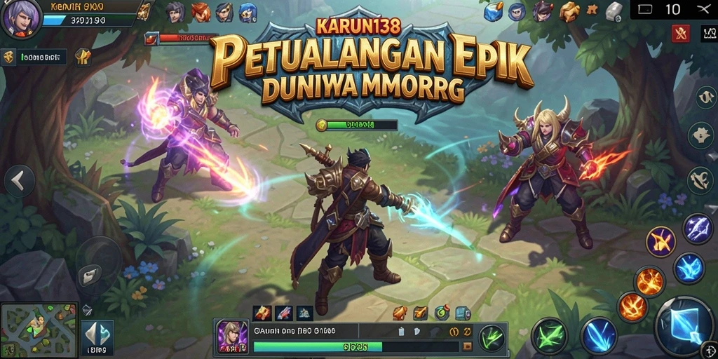 Tampilan gameplay menarik dari KARUN138 yang menampilkan aksi MMORPG.