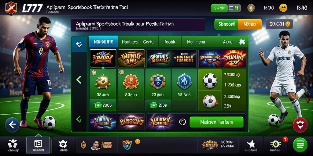 Screenshot utama L777 menampilkan gameplay Sportsbook yang menarik.