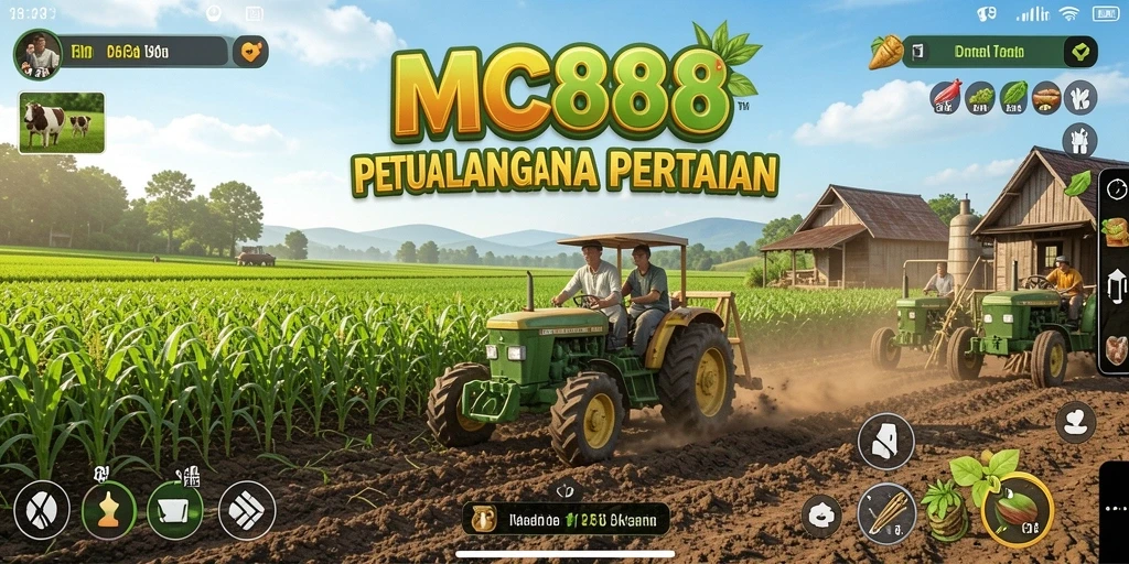 Tampilan gameplay menarik dengan aktivitas pertanian yang menyenangkan.