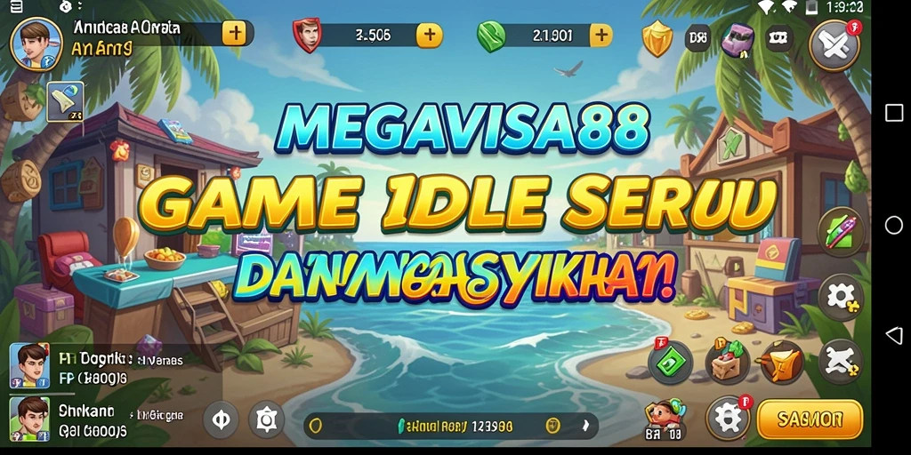 Tampilan gameplay <strong>MEGAVISA88</strong> yang seru dan menawan dalam mode Idle.