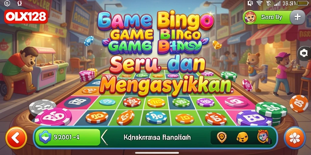 Screenshot game OLX128 menampilkan serunya bermain Bingo.