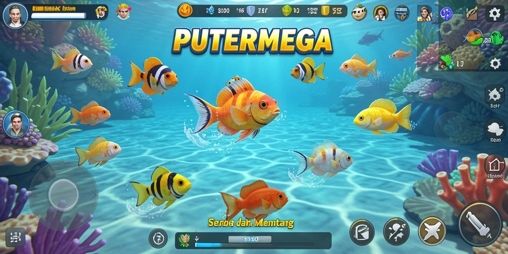 Tangkapan layar gameplay PUTERMEGA yang penuh aksi.