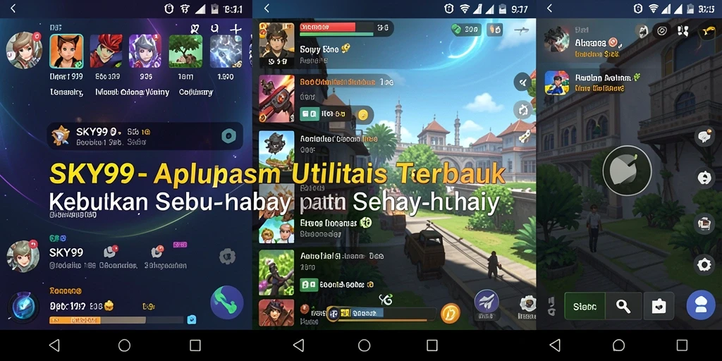 Tampilan antarmuka aplikasi SKY99 yang modern dan intuitif.
